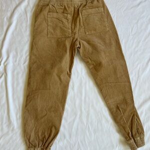 Tan Corduroy Jogger Pants